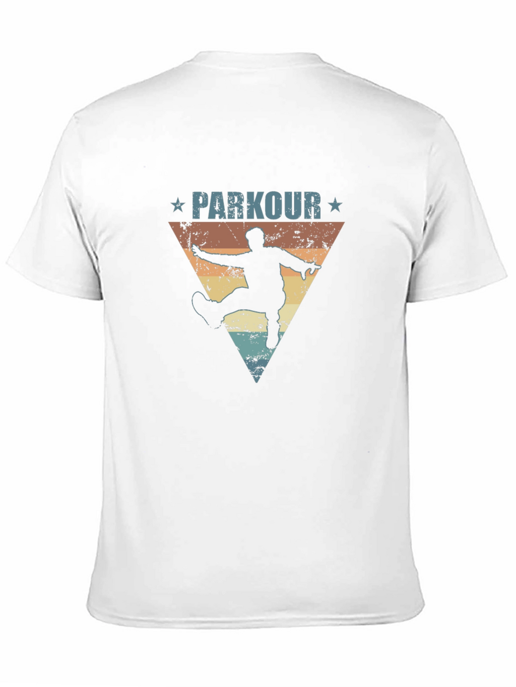 Parkour Retro Graphic Tee - Athletic Black T-Shirt
