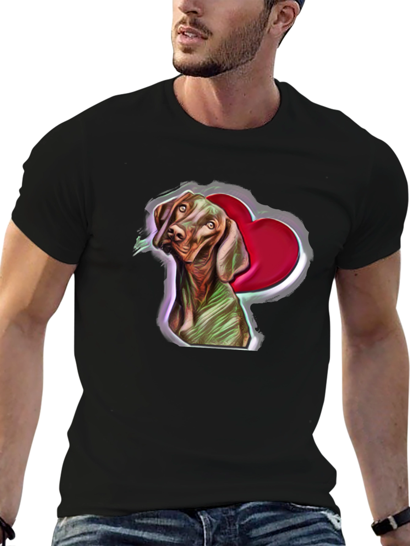 Dog Heart T-Shirt: Cute Pet Graphic Tee