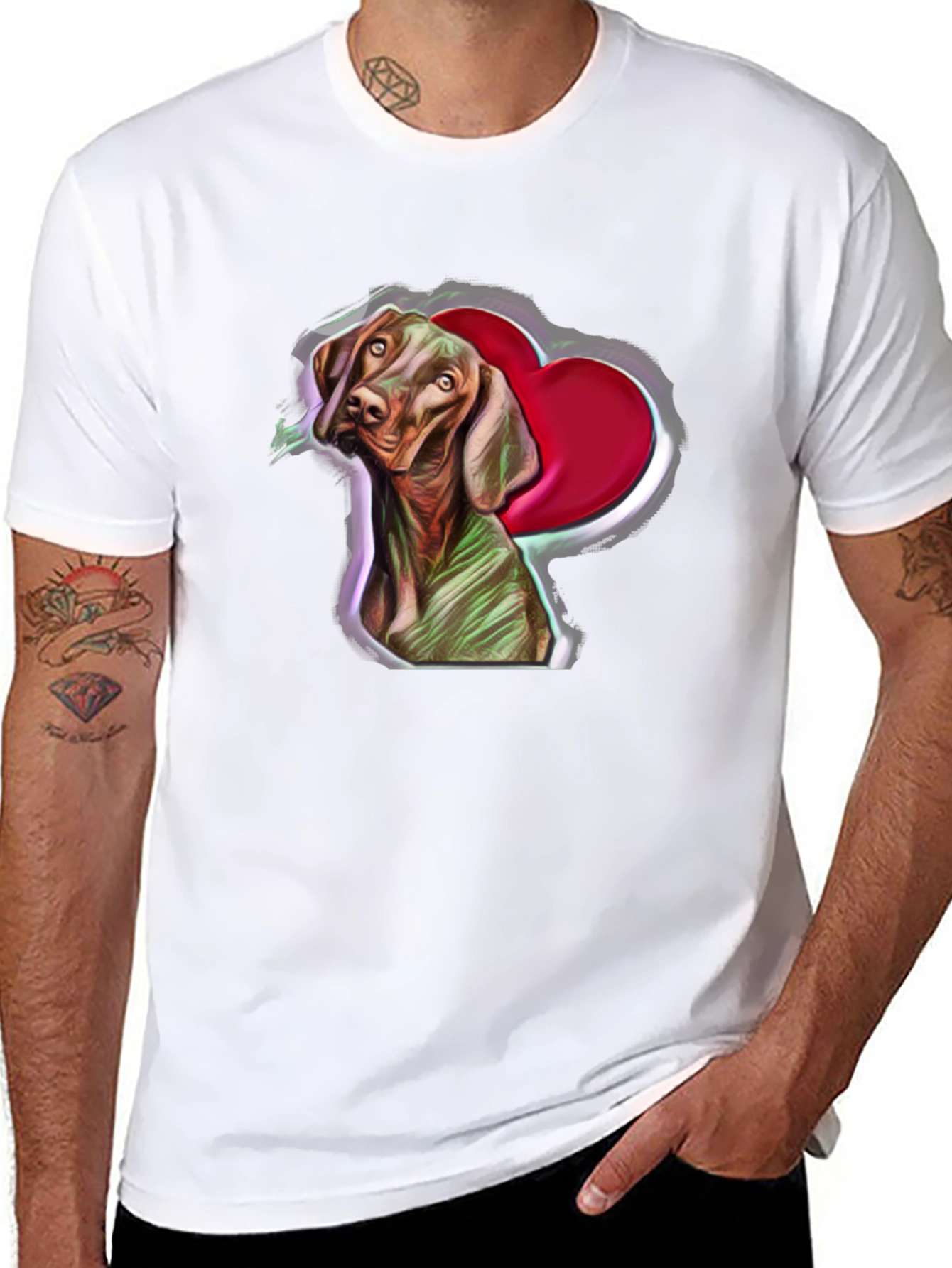 Dog Heart T-Shirt: Cute Pet Graphic Tee