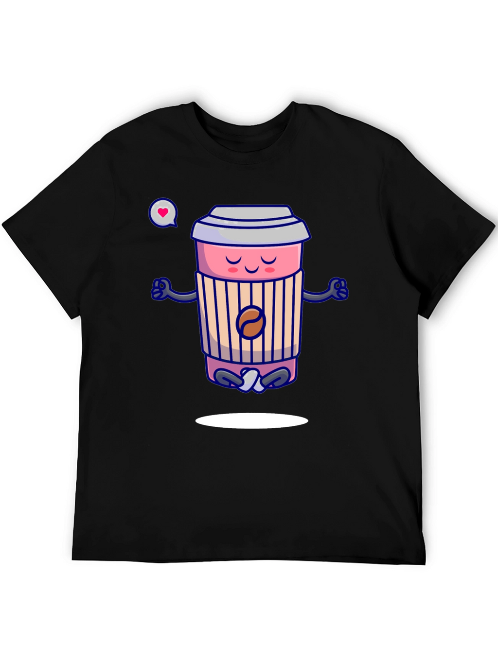 Zen Coffee Cup T-Shirt - Meditating Beverage Tee