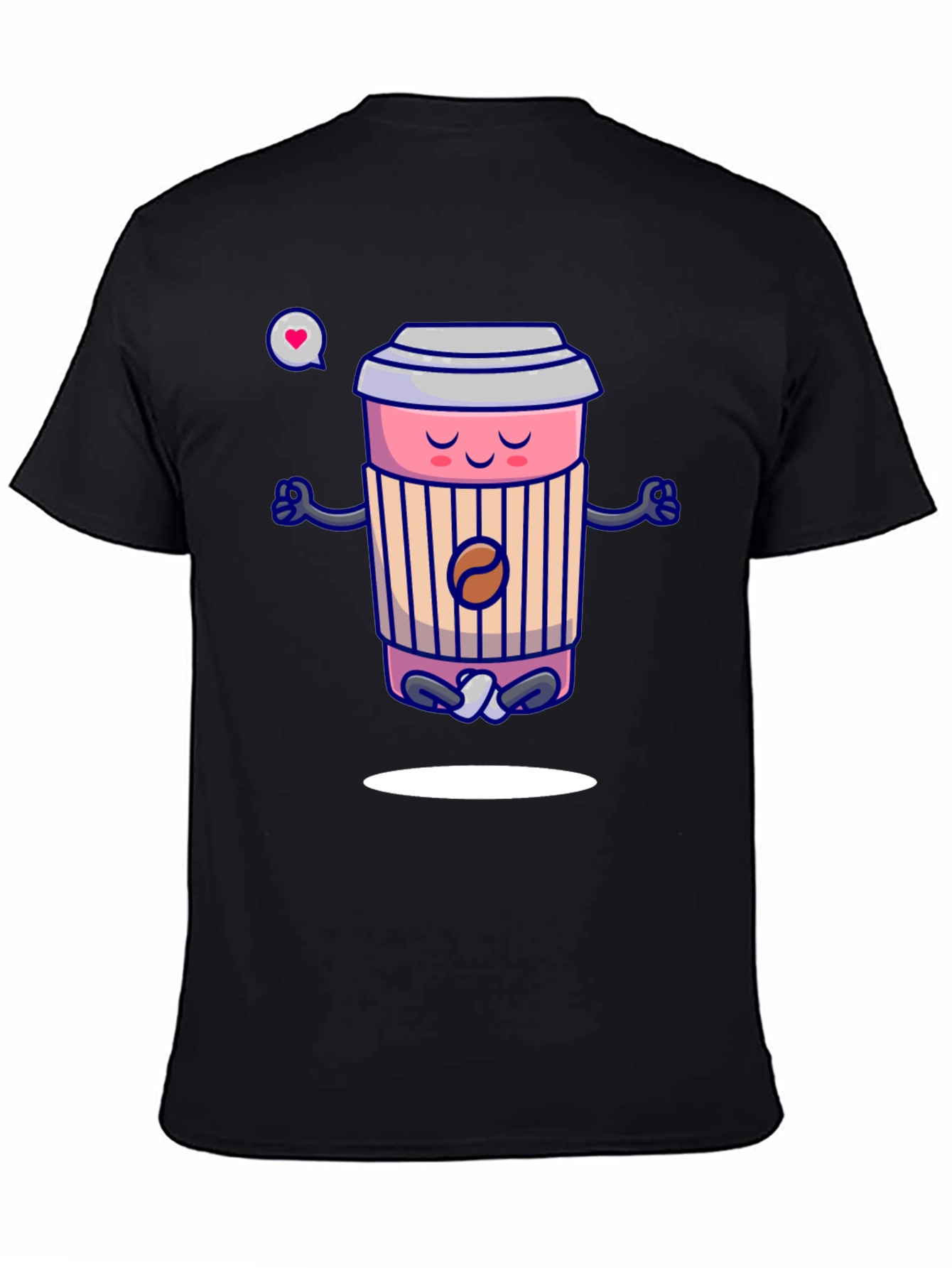 Zen Coffee Cup T-Shirt - Meditating Beverage Tee