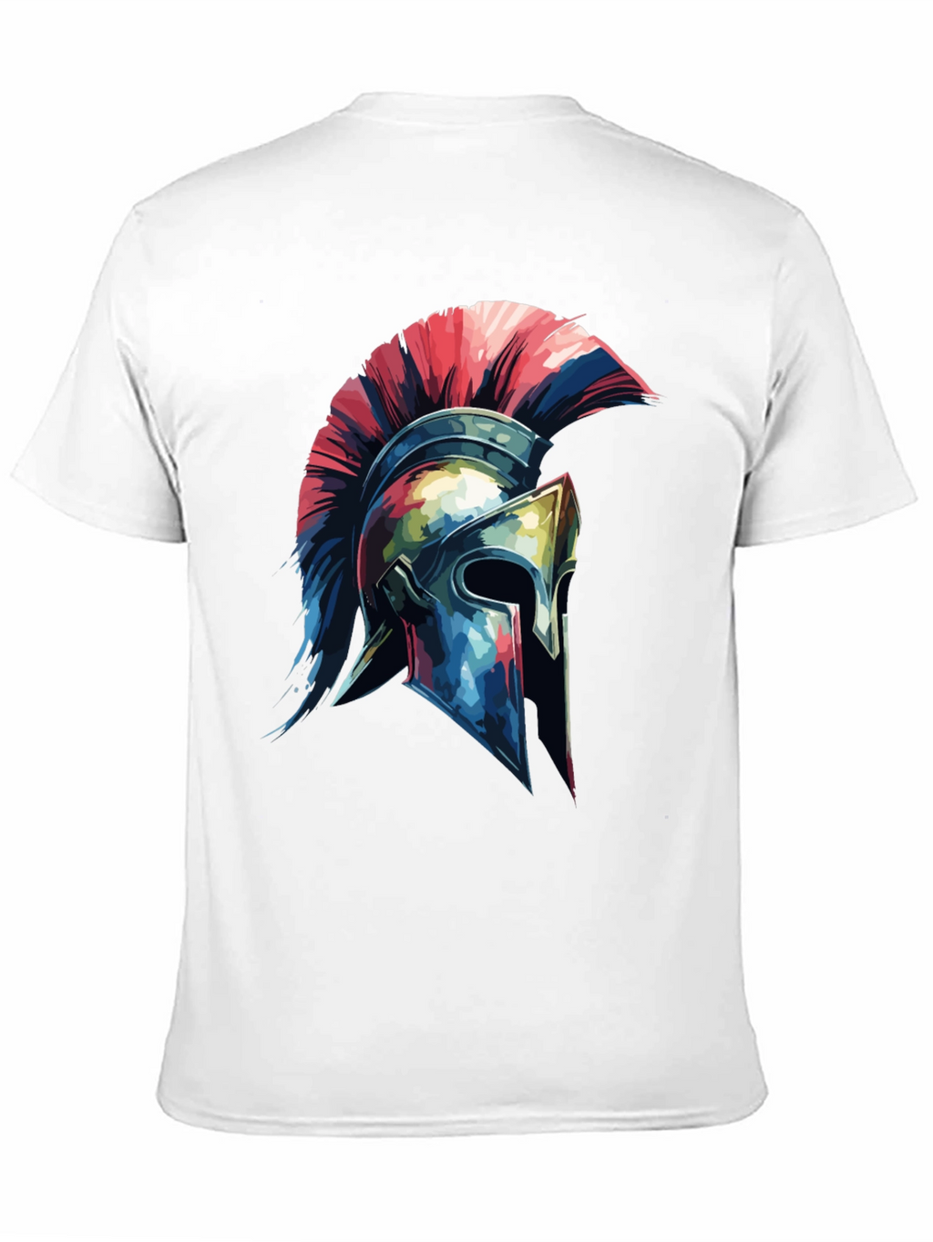 Spartan Helmet Graphic Tee - Black Cotton Blend