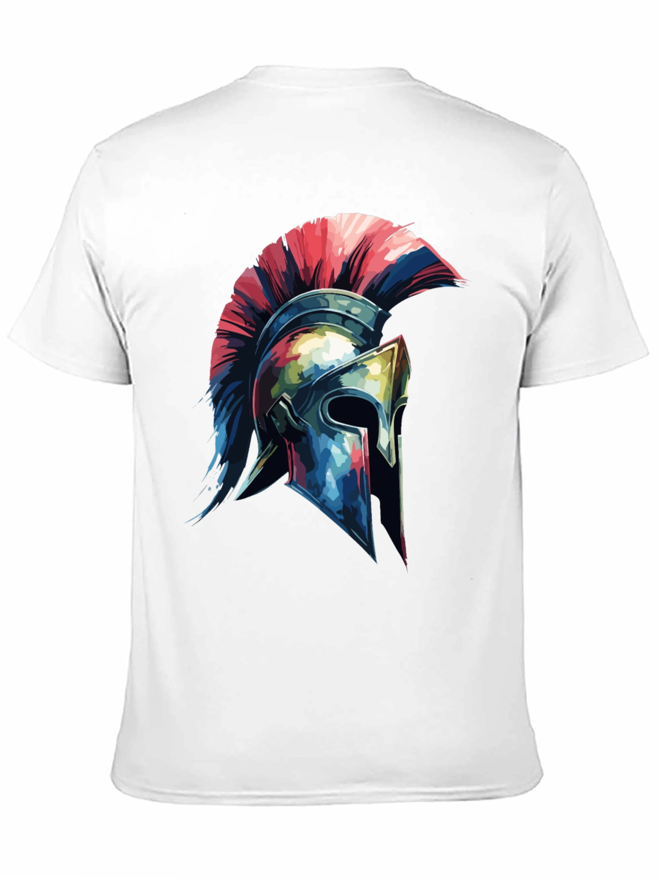 Spartan Helmet Graphic Tee - Black Cotton Blend