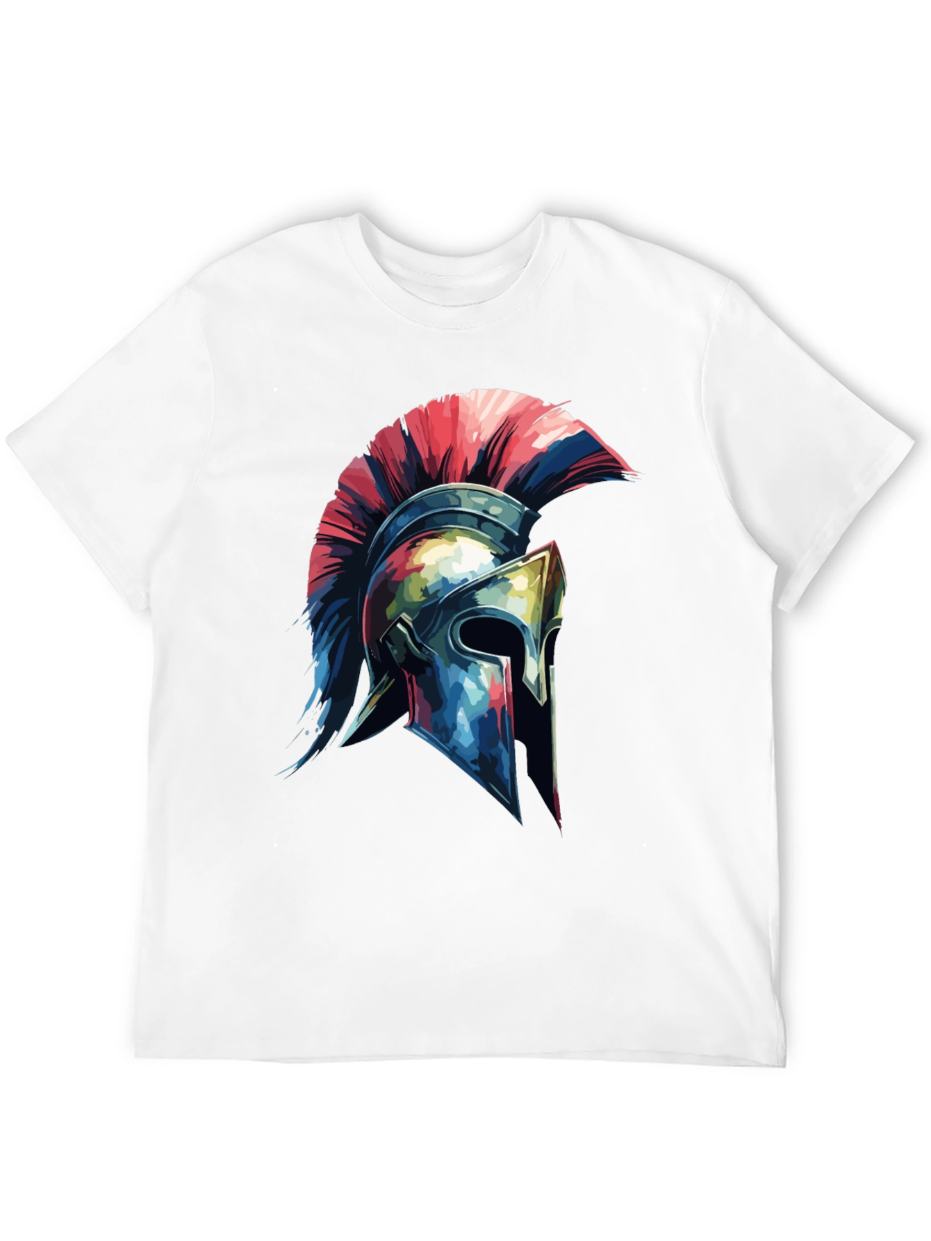 Spartan Helmet Graphic Tee - Black Cotton Blend
