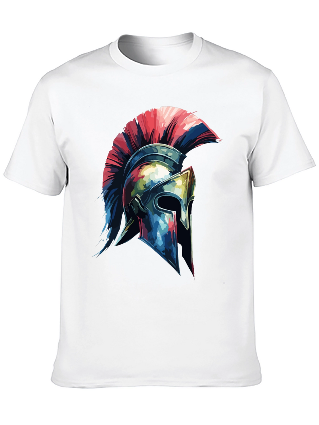 Spartan Helmet Graphic Tee - Black Cotton Blend