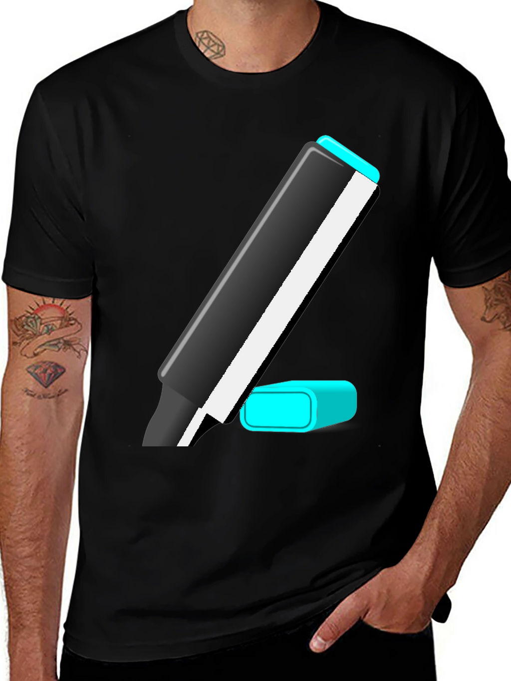Marker Graphic Tee - Casual Style