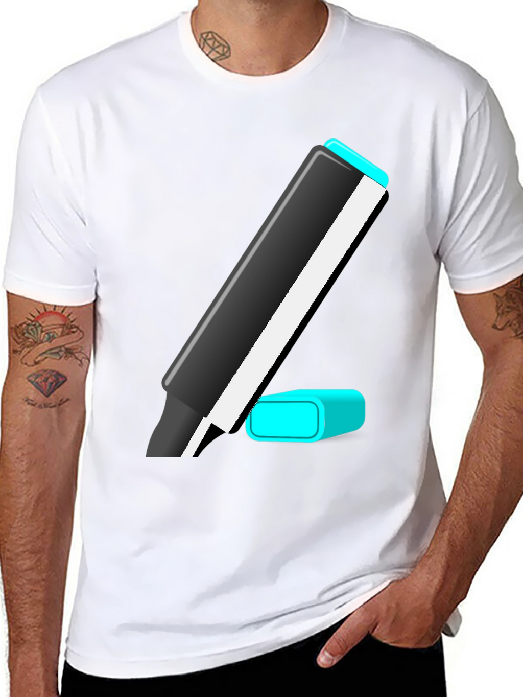 Marker Graphic Tee - Casual Style