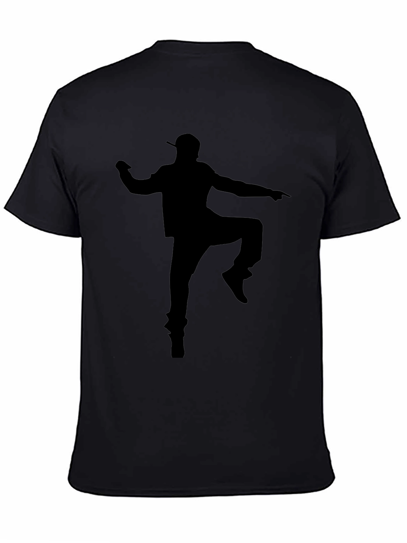 Silhouette Dancer Graphic Tee - Cool Black Cotton T-Shirt