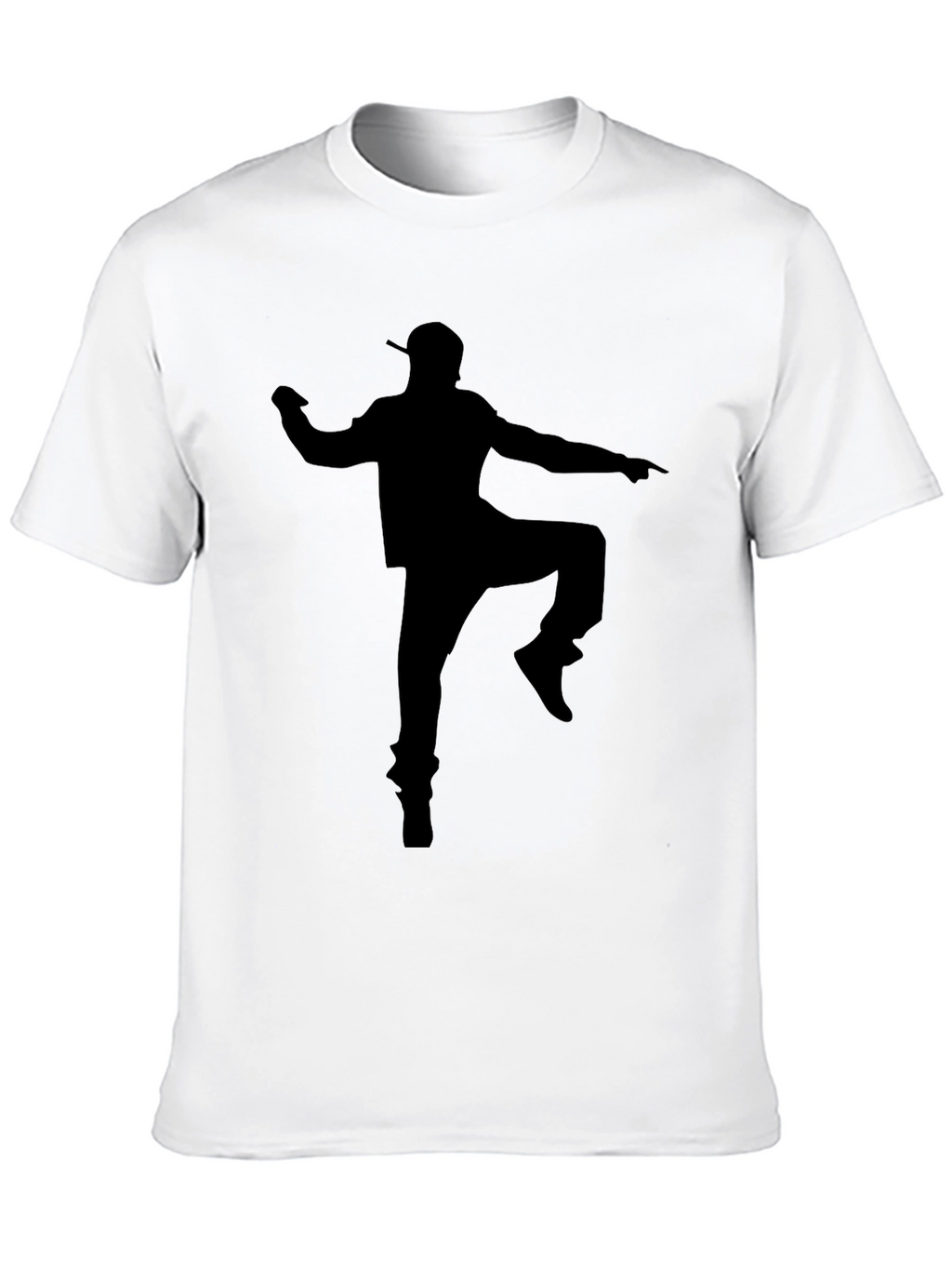Silhouette Dancer Graphic Tee - Cool Black Cotton T-Shirt