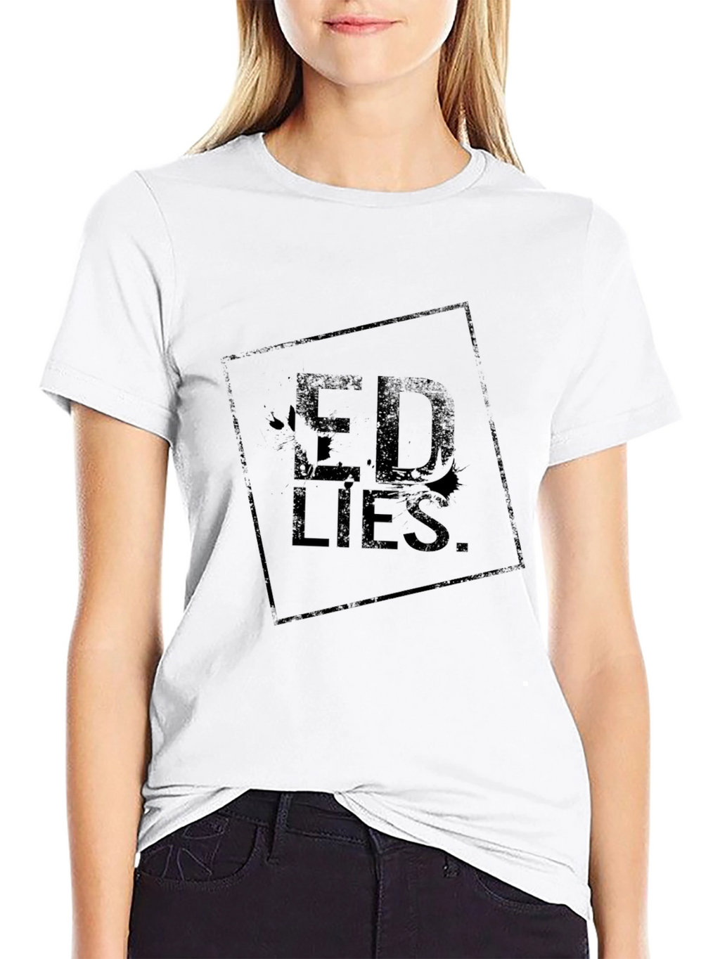 Ed Lies Black Graphic Tee