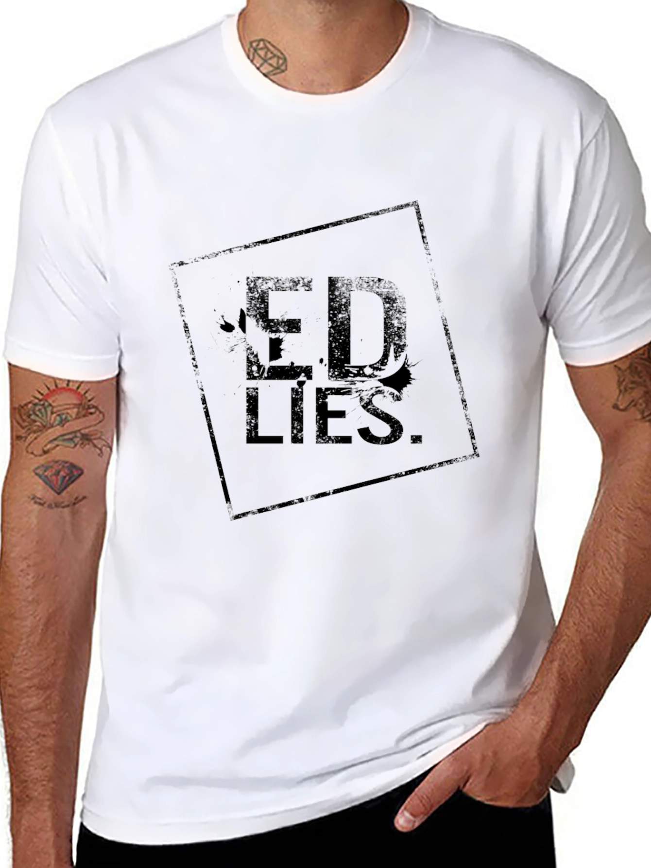 Ed Lies Black Graphic Tee