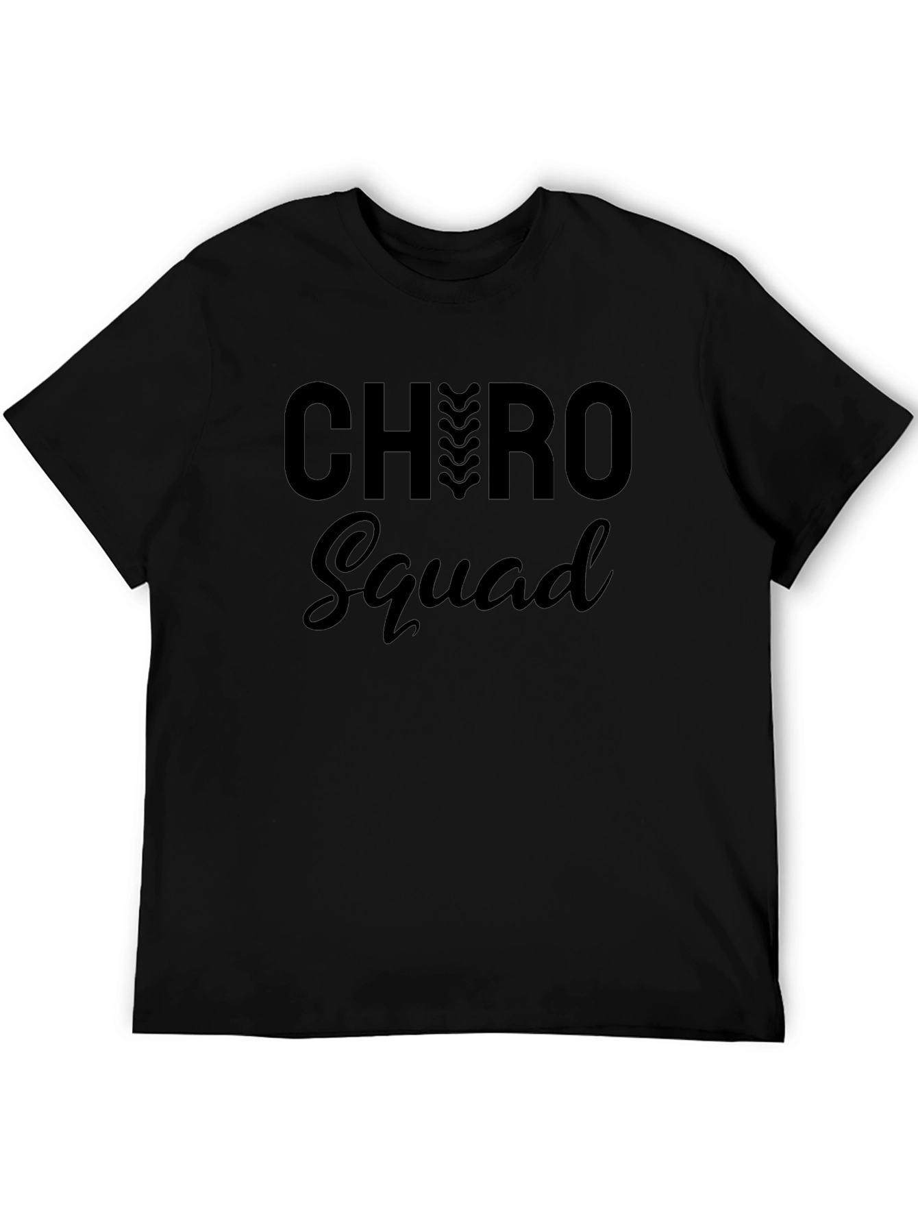Chiro Squad Black T-Shirt Chiropractic Design