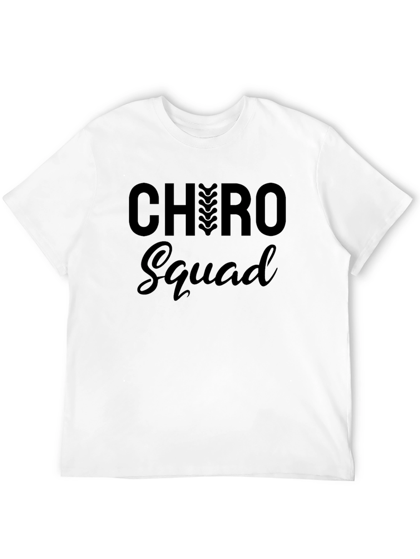 Chiro Squad Black T-Shirt Chiropractic Design