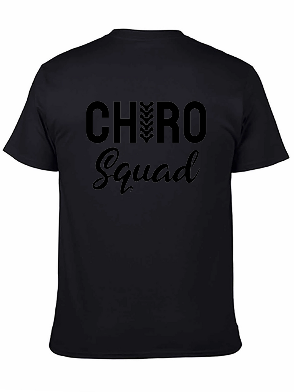 Chiro Squad Black T-Shirt Chiropractic Design