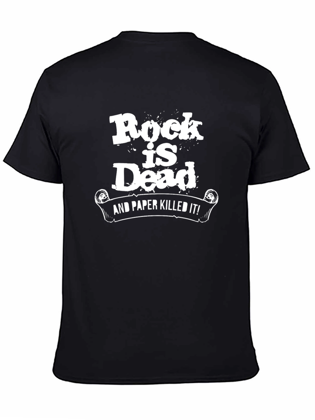 Rock is Dead T-Shirt - Paper Killed It Funny Tee