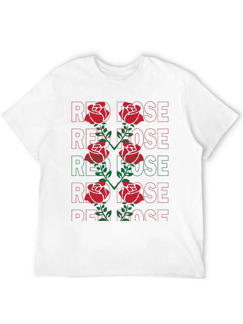 Red Rose Graphic Tee - Bold Floral Statement