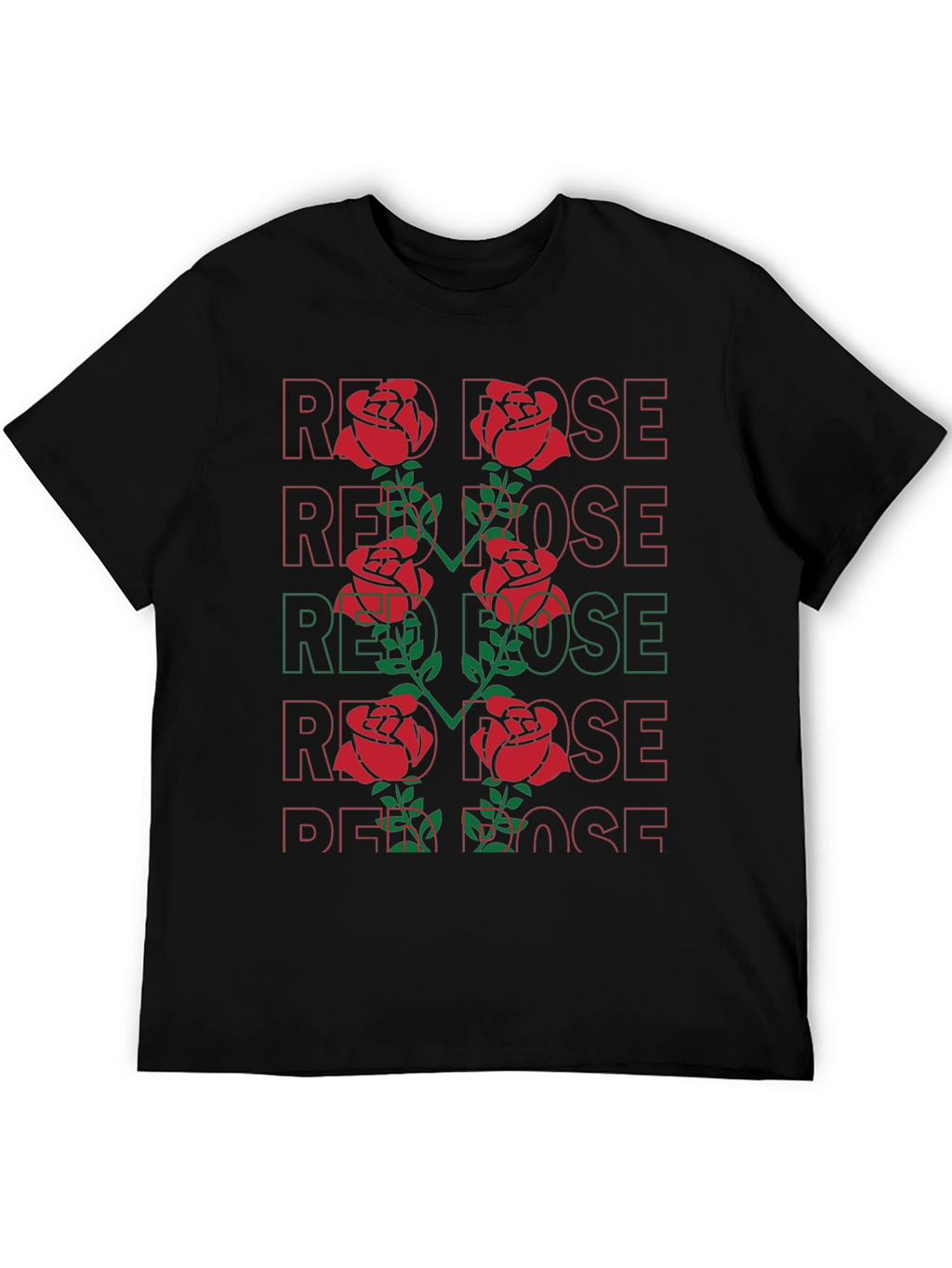 Red Rose Graphic Tee - Bold Floral Statement