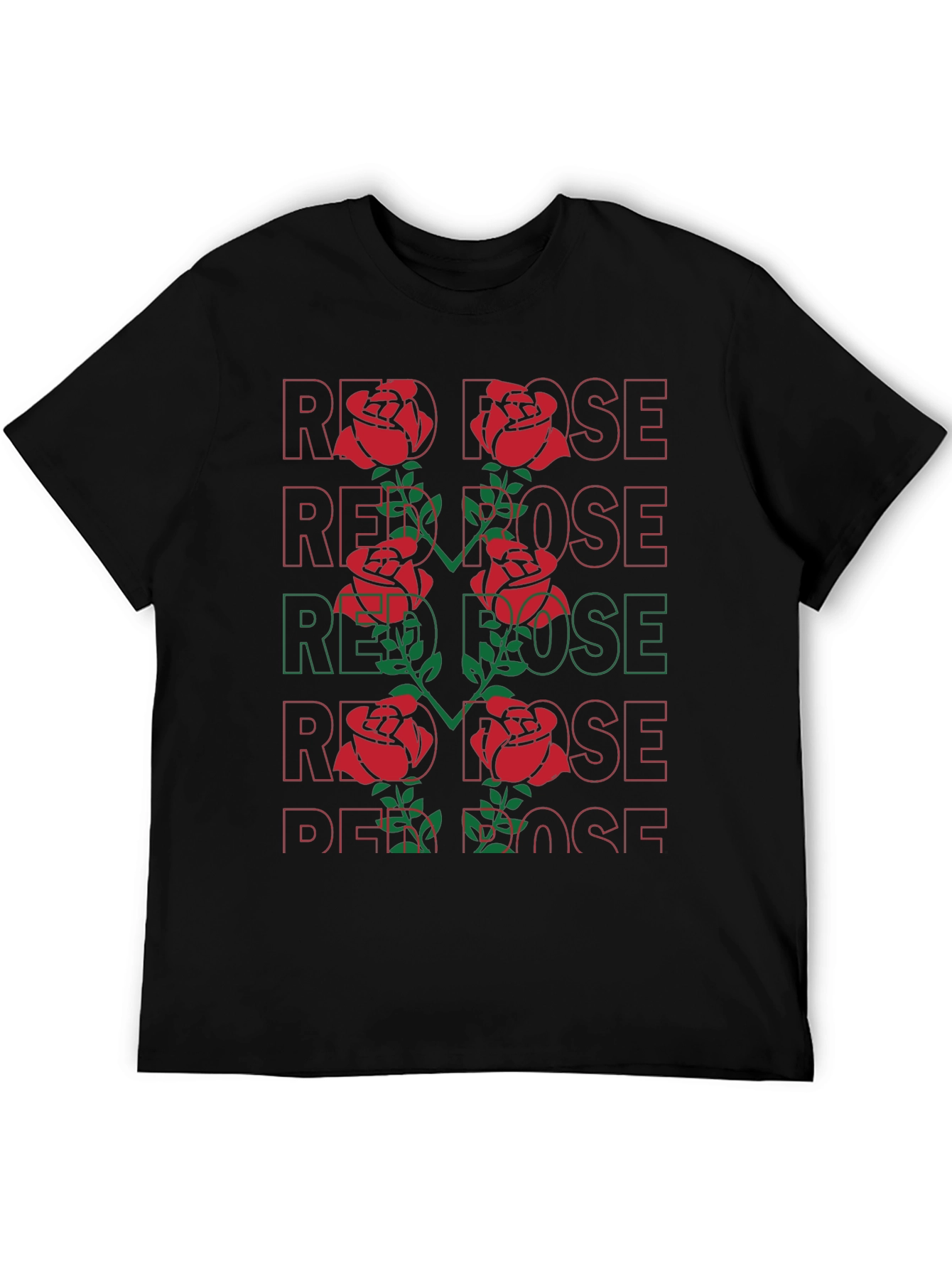 Red Rose Graphic Tee - Bold Floral Statement