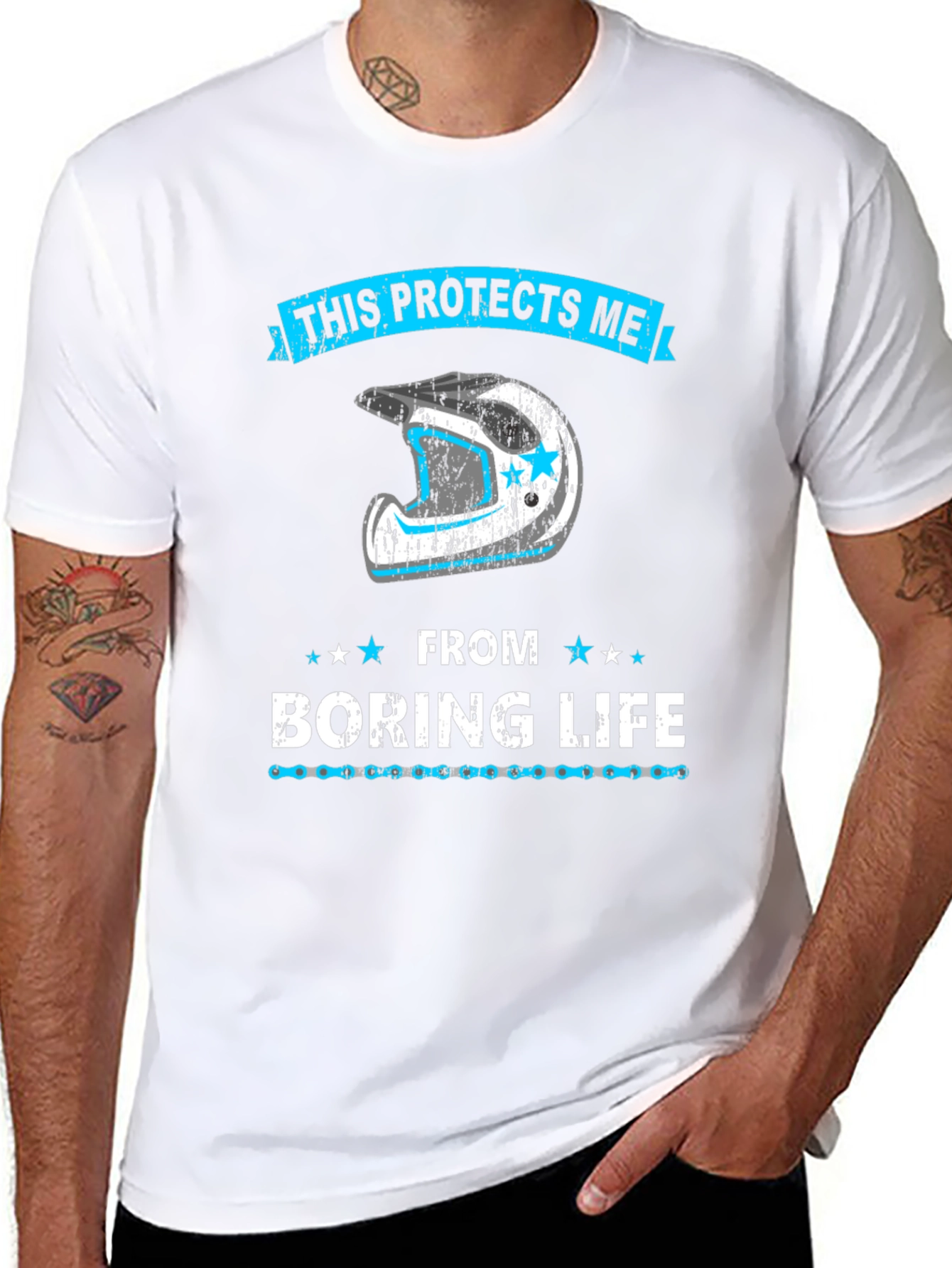 Protective Motocross Helmet Graphic Tee