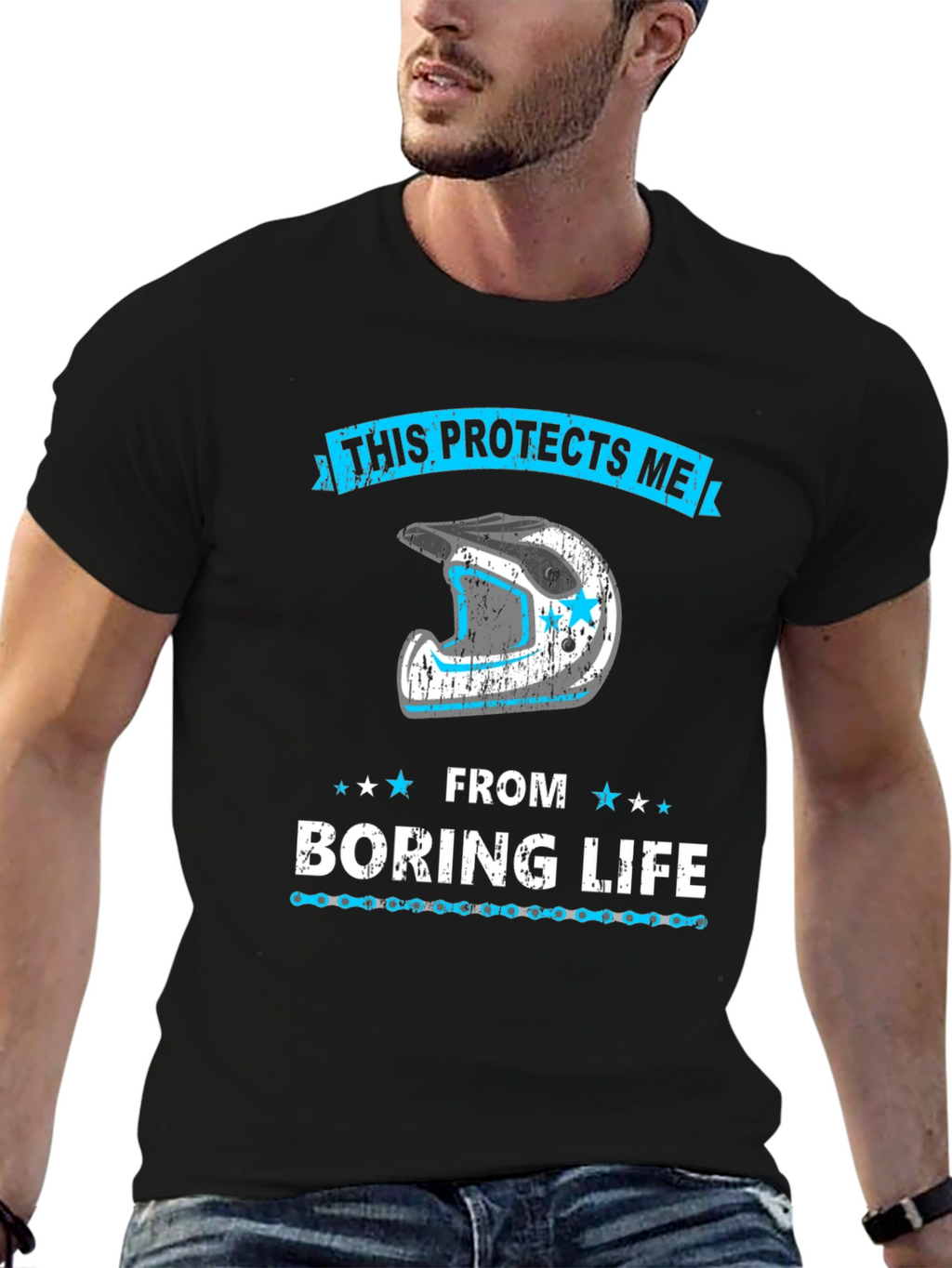 Protective Motocross Helmet Graphic Tee