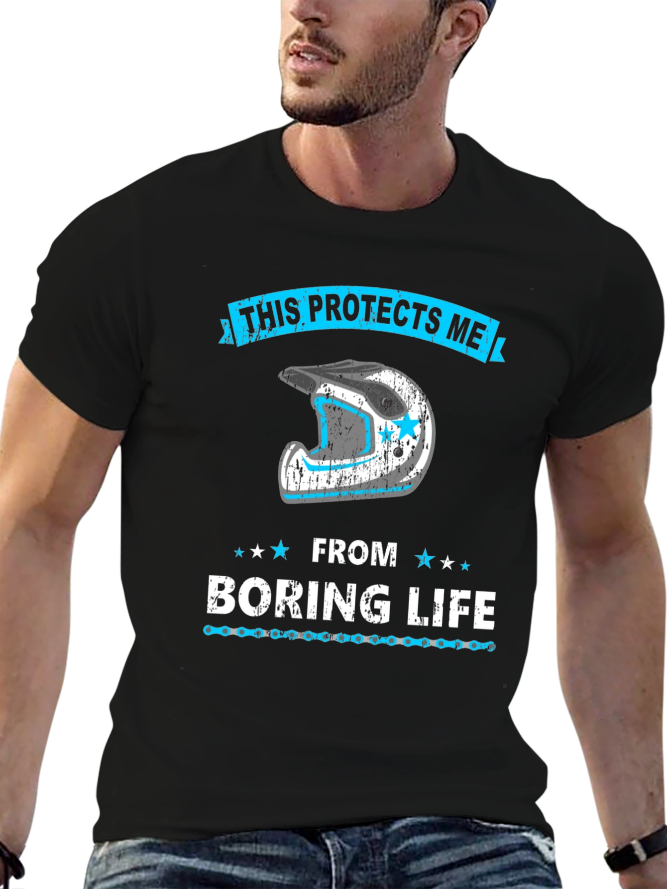 Protective Motocross Helmet Graphic Tee
