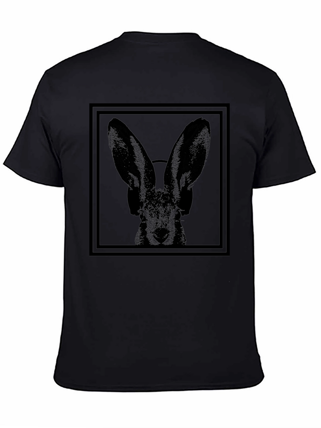 Rabbit DJ Graphic T-Shirt - Black