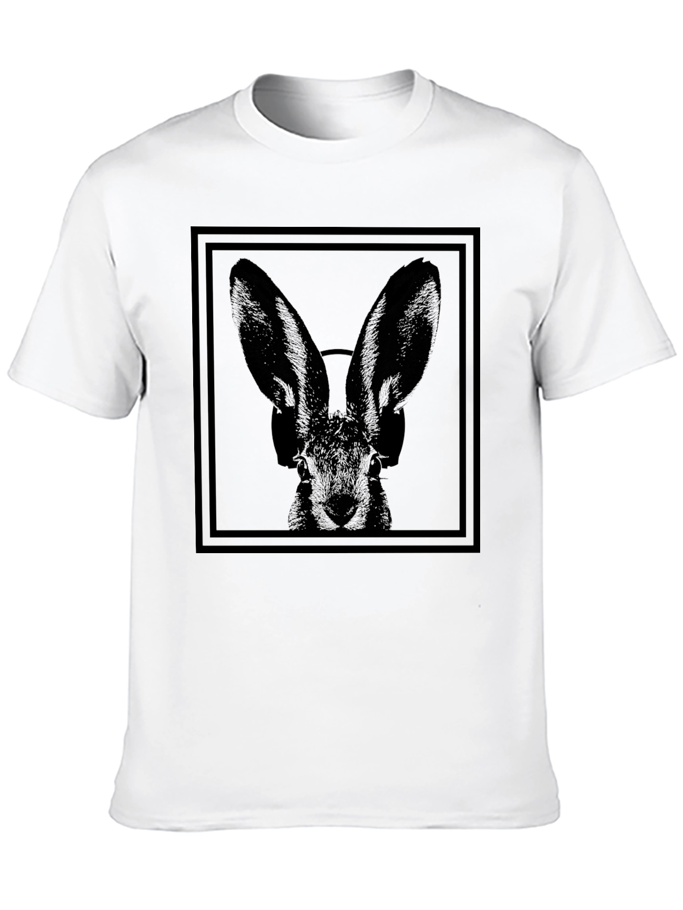 Rabbit DJ Graphic T-Shirt - Black