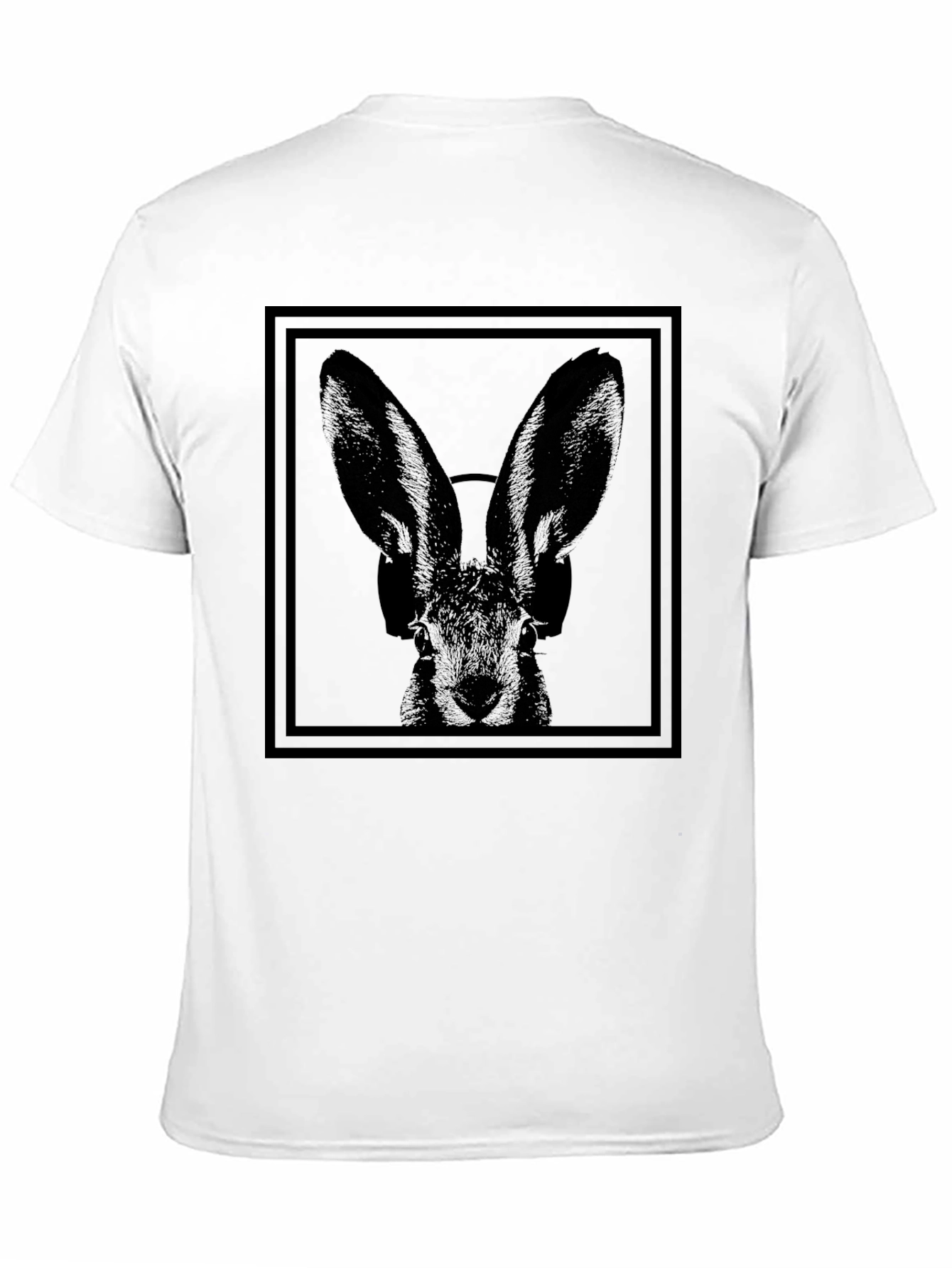 Rabbit DJ Graphic T-Shirt - Black