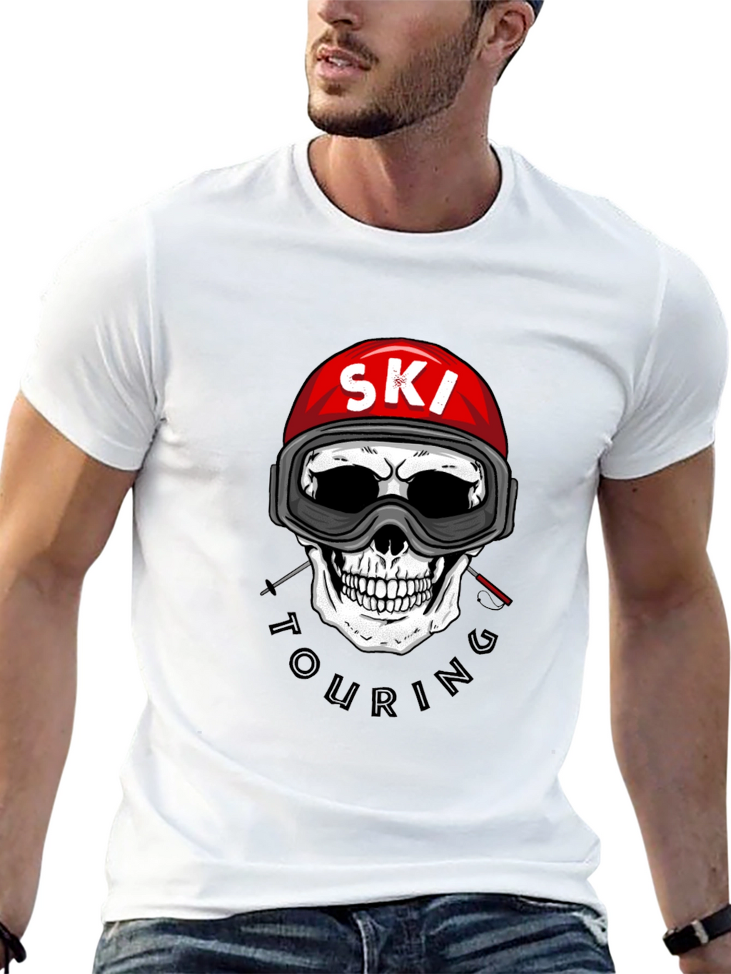 Ski Touring Skull Graphic Tee - Adventure Ready