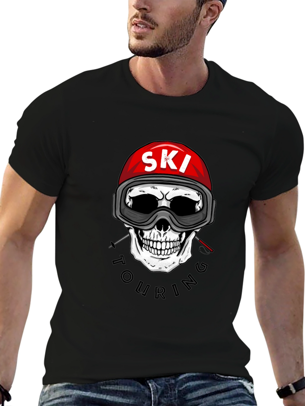 Ski Touring Skull Graphic Tee - Adventure Ready