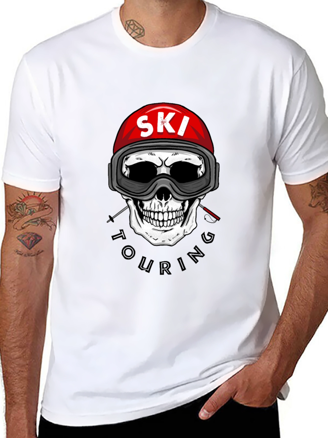 Ski Touring Skull Graphic Tee - Adventure Ready