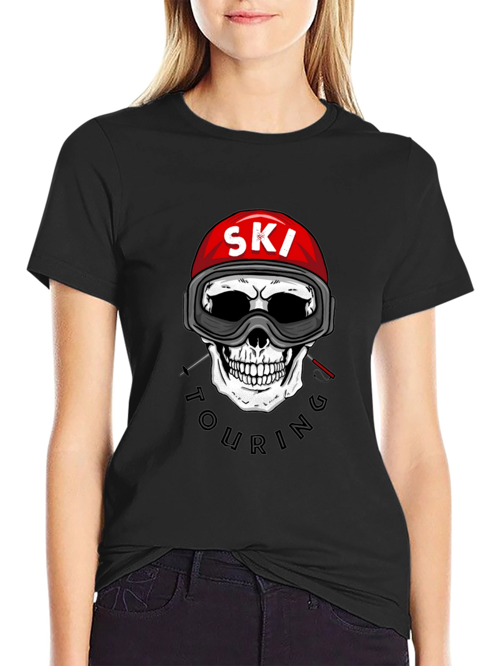 Ski Touring Skull Graphic Tee - Adventure Ready