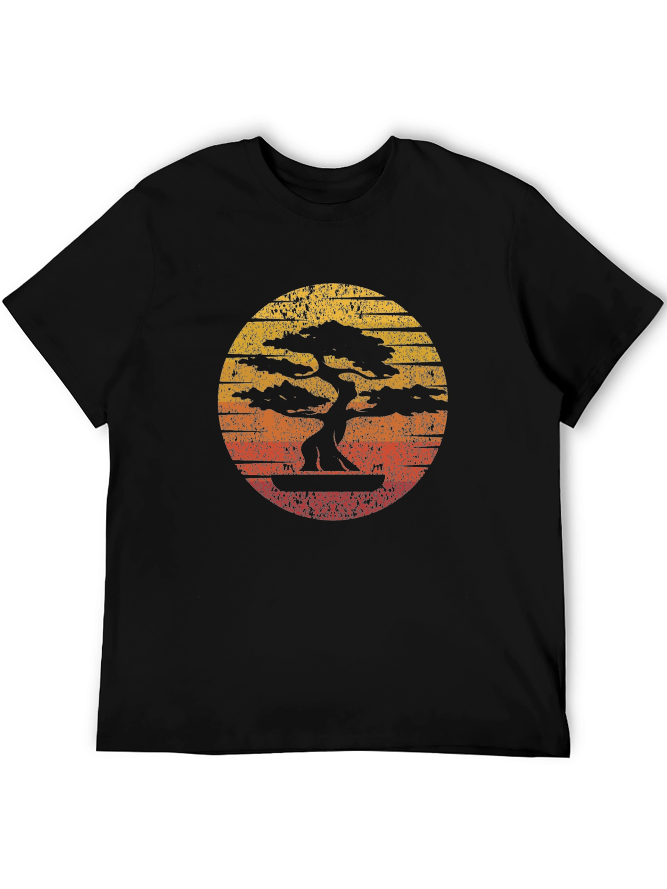 Bonsai Tree Sunset T-Shirt - Vintage Style