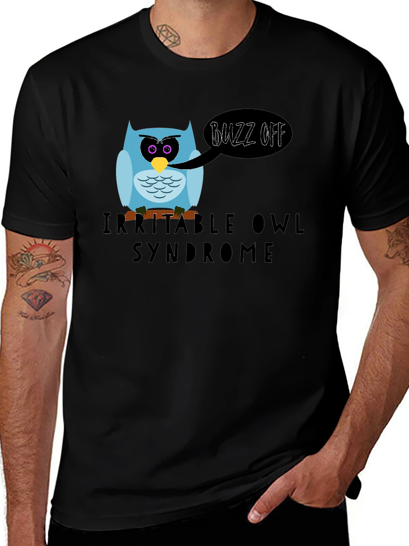 Irritable Owl Syndrome Graphic T-Shirt - Buzz Off!