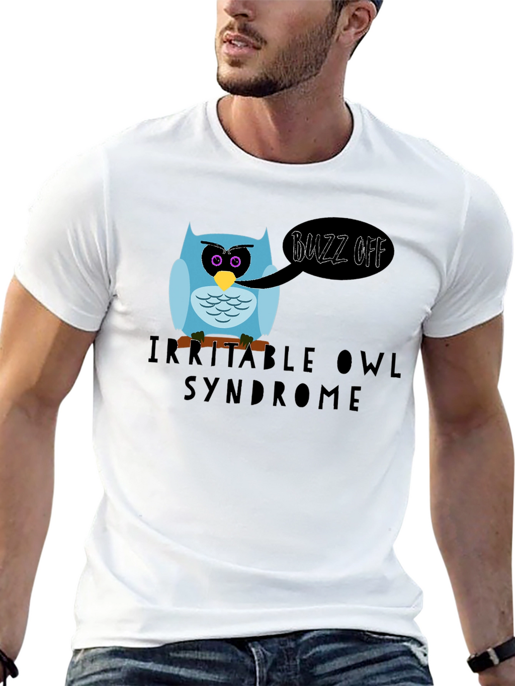 Irritable Owl Syndrome Graphic T-Shirt - Buzz Off!