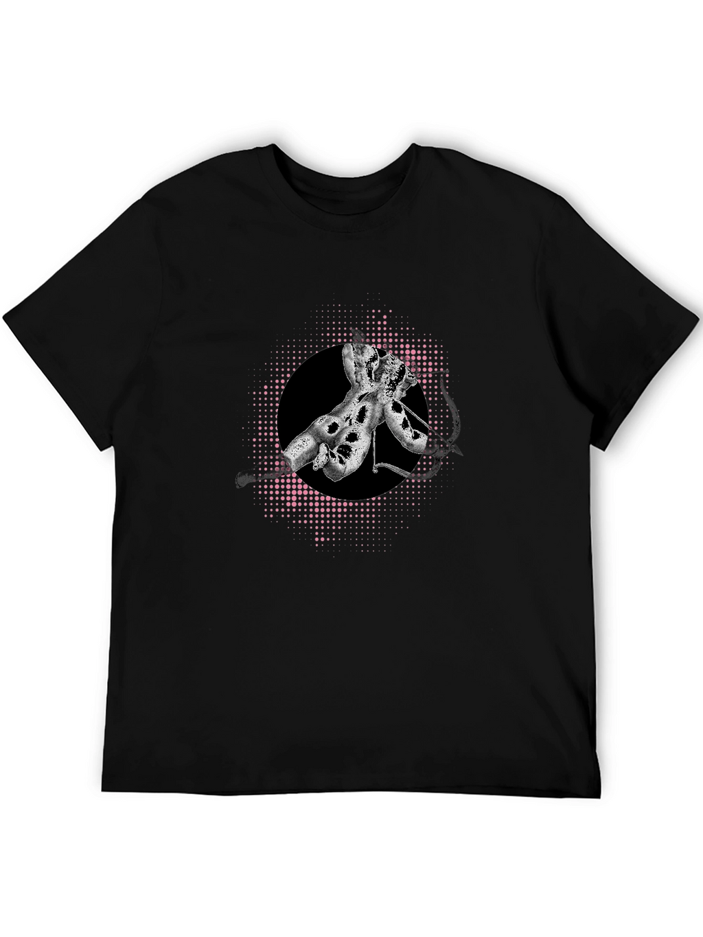 Abstract Graphic Tee - Stylish Mens Black T-Shirt