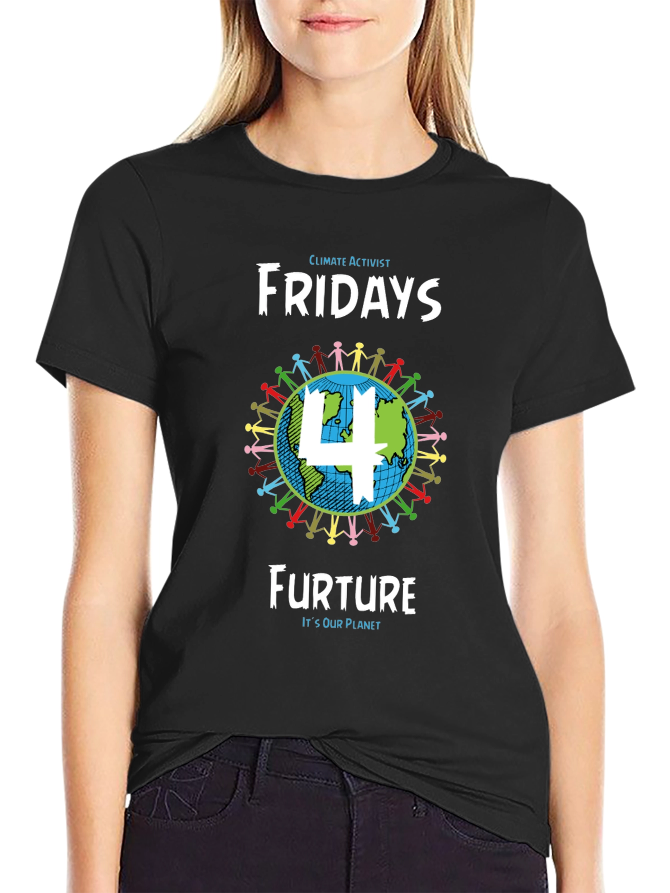 Climate Activist Fridays 4 Future Black T-Shirt