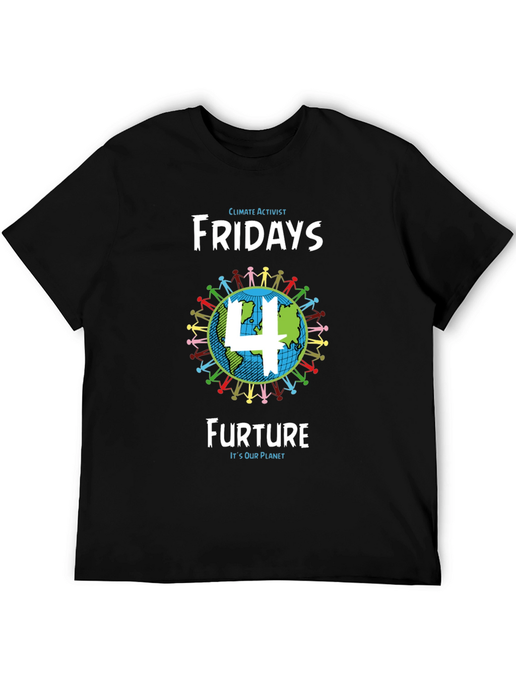 Climate Activist Fridays 4 Future Black T-Shirt