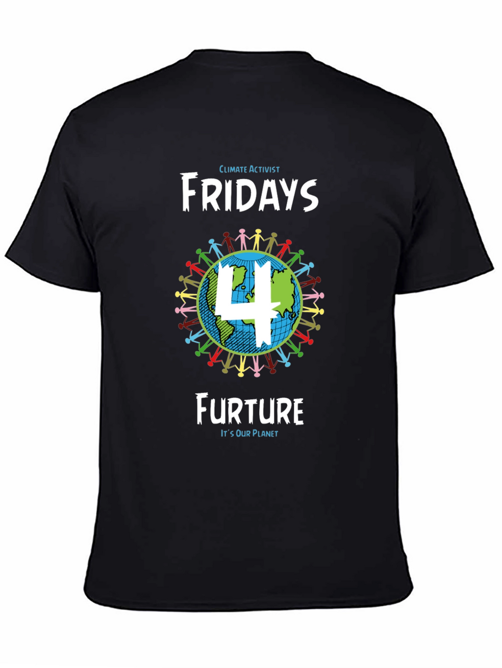 Climate Activist Fridays 4 Future Black T-Shirt