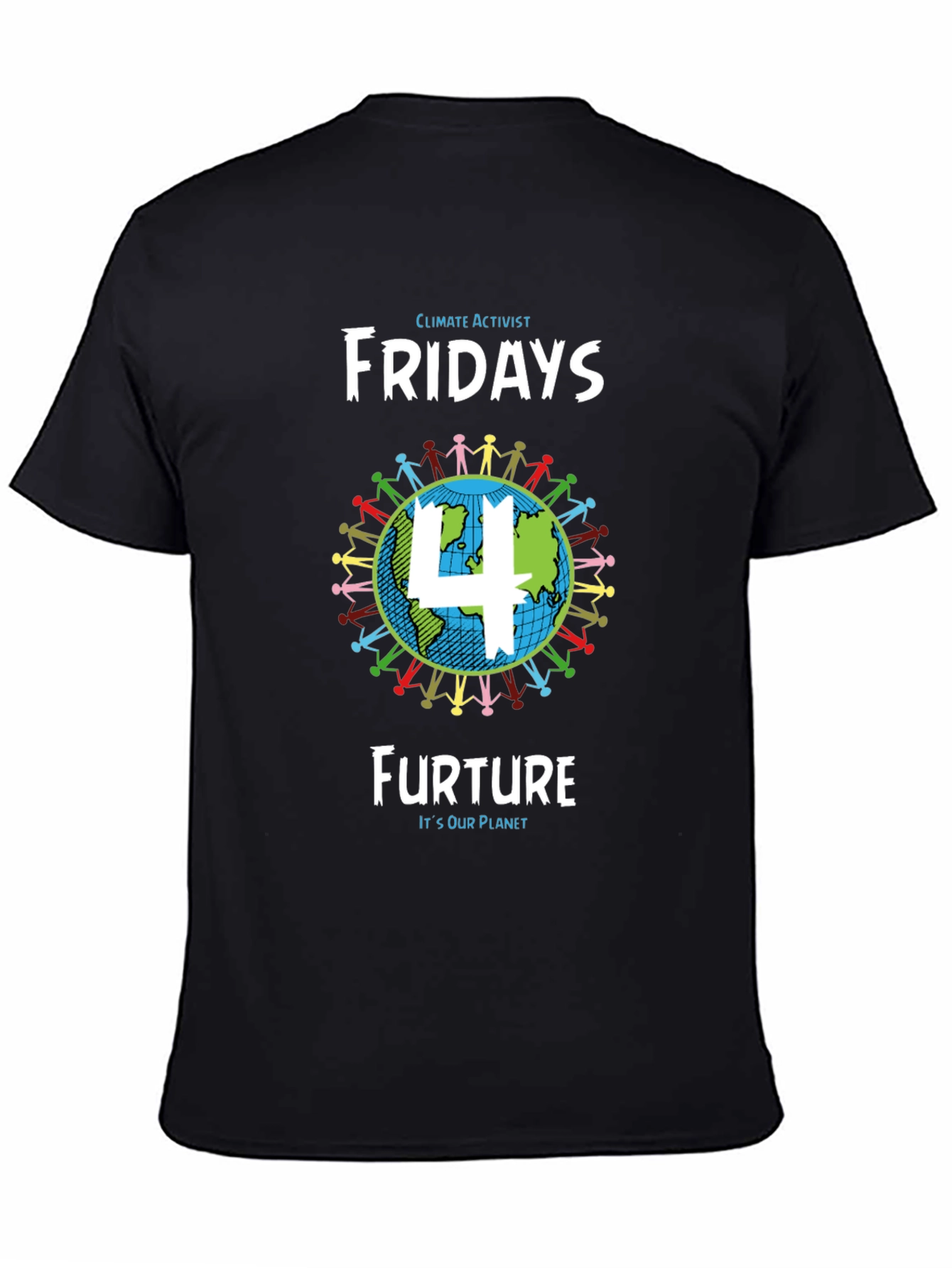 Climate Activist Fridays 4 Future Black T-Shirt