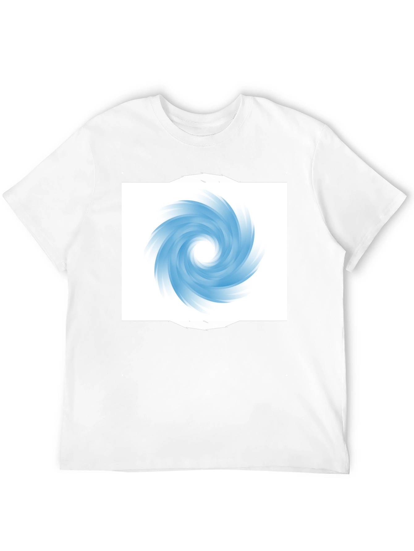 Black T-Shirt with Abstract Swirl Design