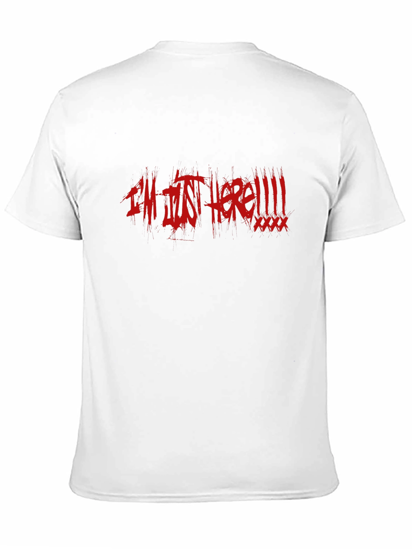 Im Just Here! Black Cotton Graphic Tee