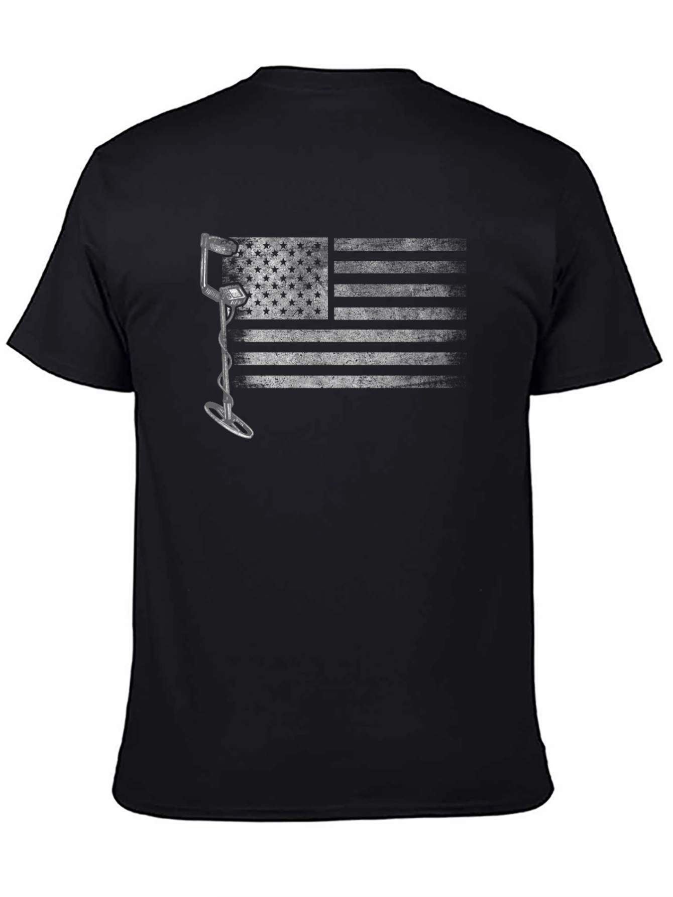 Metal Detecting American Flag T-Shirt