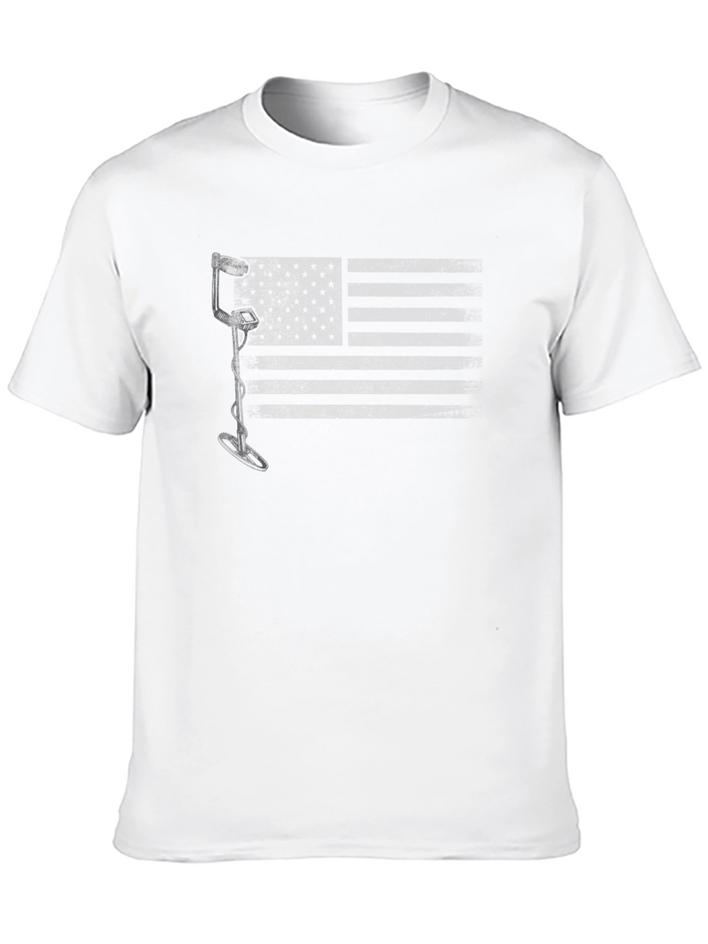 Metal Detecting American Flag T-Shirt
