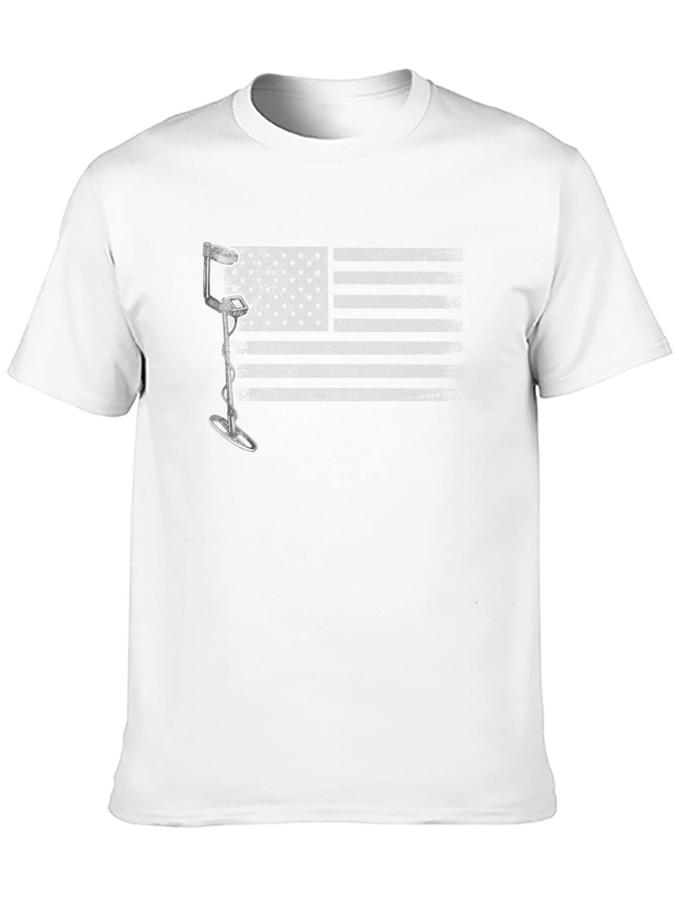 Metal Detecting American Flag T-Shirt