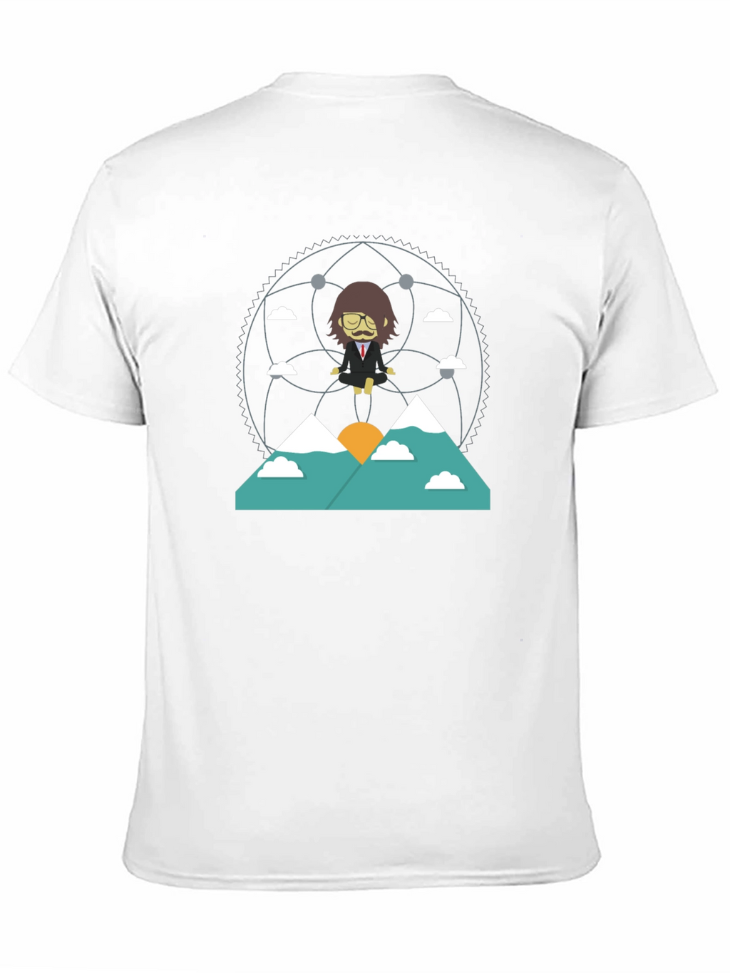 Zen Mountain Cartoon Graphic Tee