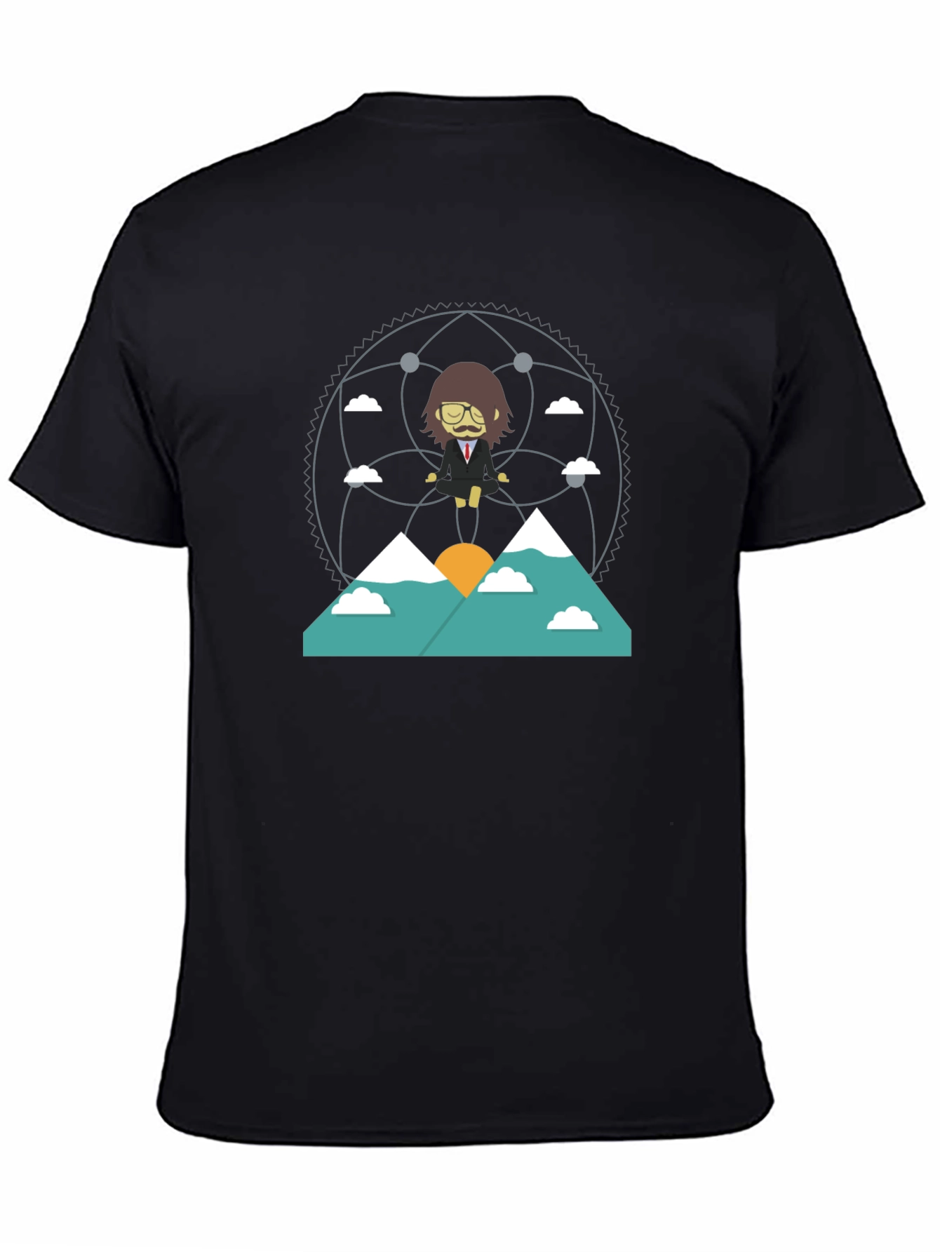 Zen Mountain Cartoon Graphic Tee