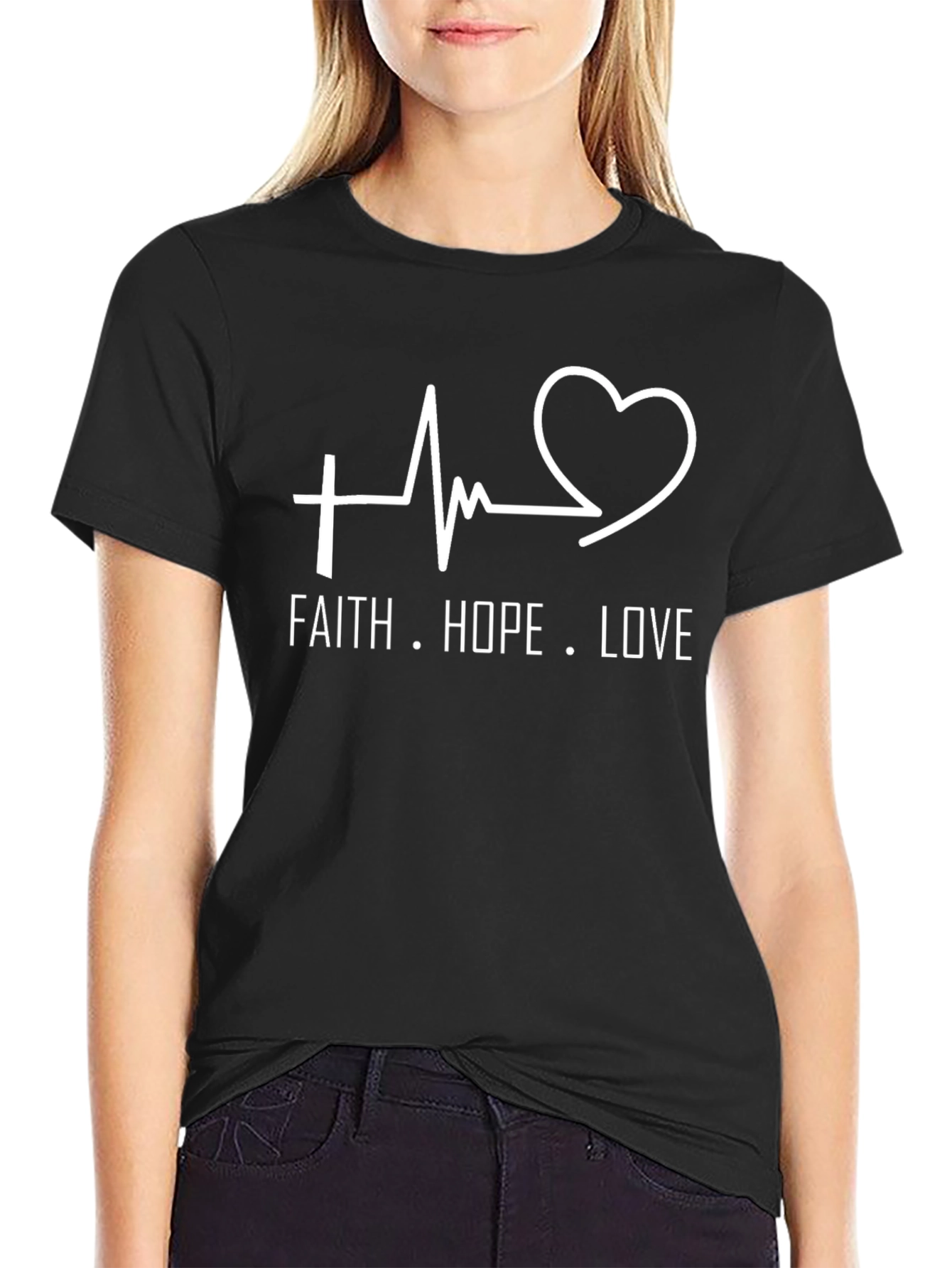 Faith Hope Love Heartbeat T-Shirt