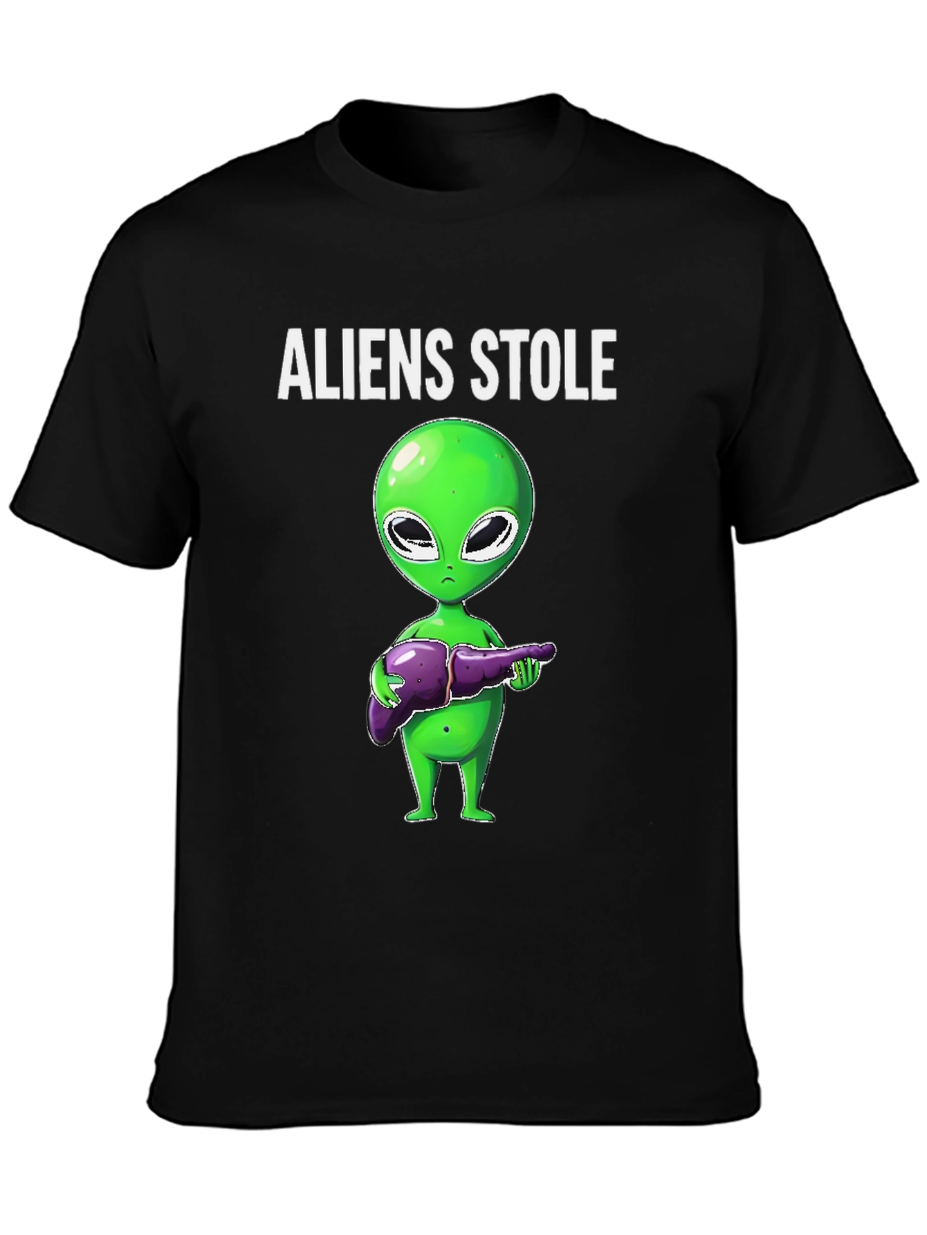 Aliens Stole My Liver Graphic T-Shirt