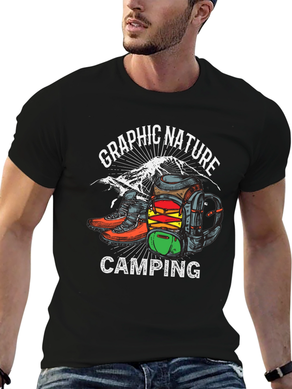 Graphic Nature Camping T-Shirt
